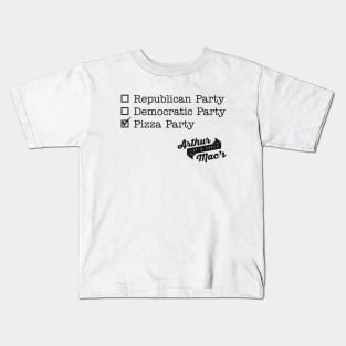 Pizza Party (front side only) Kids T-Shirt